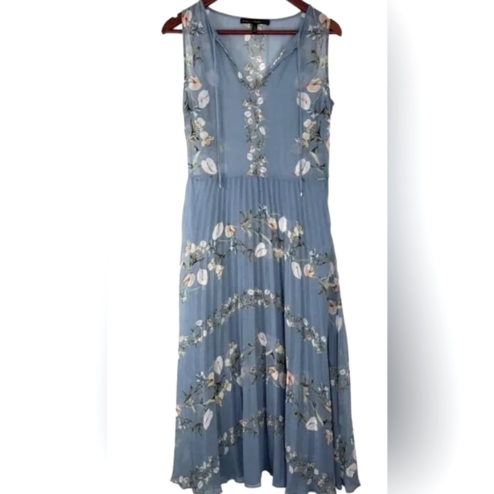 White House Black Market Blue Floral Maxi Dress